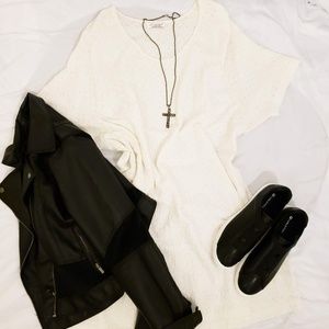 Forever New York  White Cheetah Lace Dress.